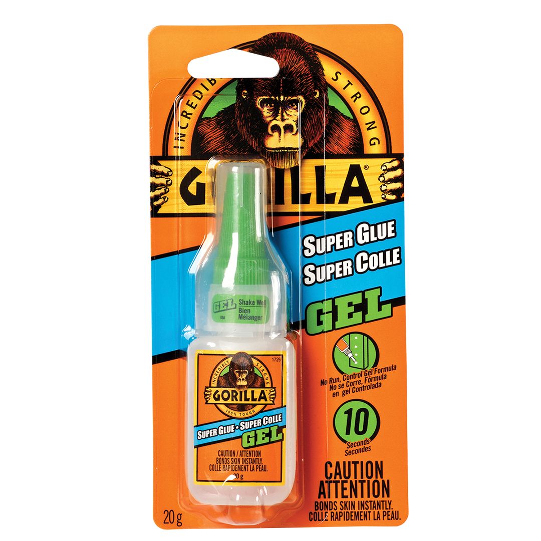 Colle Super GORILLA 12g Avec Brosse Et Buse - Super Glue Incolore, Neuf